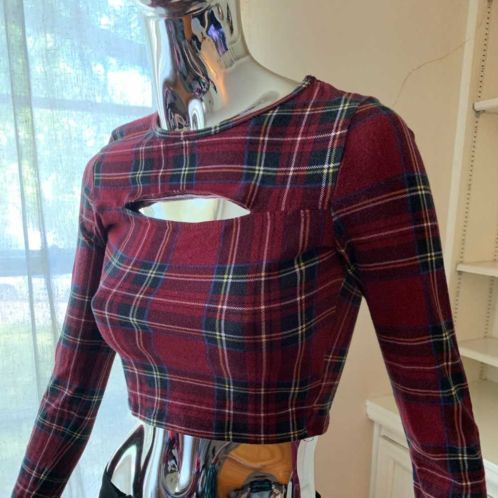 Plaid crop top